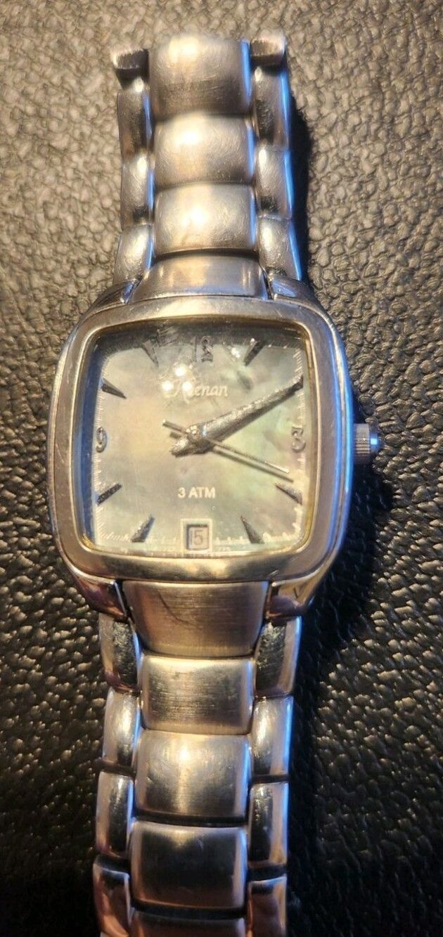 Vintage Ladies Silver Tone Keenan Watch Blue/gray Face- New Battery - Picture 3 of 5